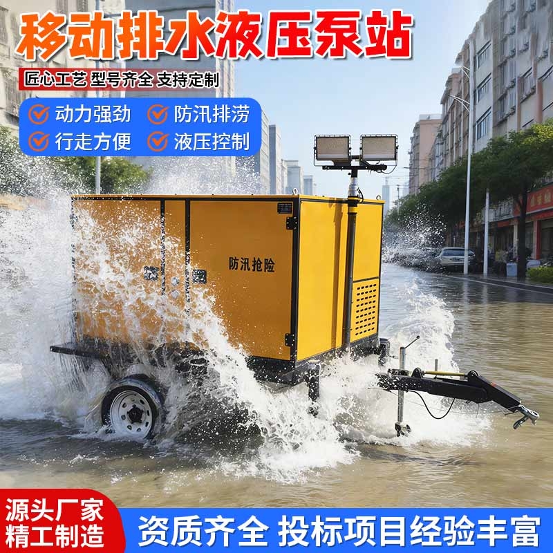 液压式大流量防汛泵车